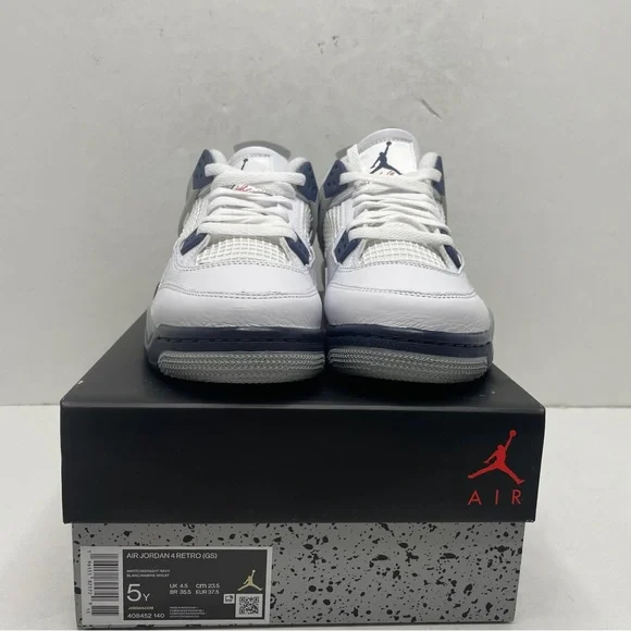 Nike Air Jordan 4 Retro GS “Midnight Navy” 2022 - Picture 2 of 4